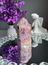 Load image into Gallery viewer, Druzy pink amethyst tower with amethyst 2949 amethyst tower
