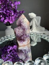 Load image into Gallery viewer, Druzy pink amethyst tower with amethyst 2948 amethyst tower
