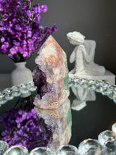 Load image into Gallery viewer, Druzy pink amethyst tower with amethyst 2948 amethyst tower
