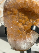 Load image into Gallery viewer, Orange Sugar rainbow Amethyst geode 2977 Healing crystals
