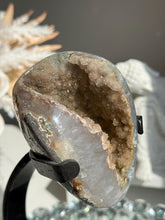 Load image into Gallery viewer, Yellow tan and green Sugar rainbow Amethyst geode 1922 Healing crystals
