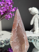 Load image into Gallery viewer, Pink Rainbow amethyst pendulum  healing crystals 2913
