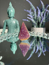 Load image into Gallery viewer, amethyst pendulum  with agate healing crystals 2914
