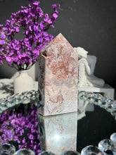 Load image into Gallery viewer, Pink amethyst tower with agate 2993
