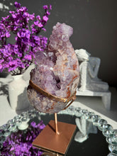 Load image into Gallery viewer, Xl Druzy pink amethyst geode 2992
