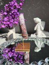 Load image into Gallery viewer, Pink Amethyst Crystal Moon High Quality Druzy Pink Amethyst Moon on Stand Pink Amethyst Geode Home Decor Healing Crystal 3018
