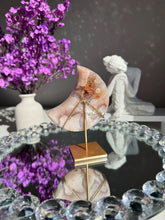 Load image into Gallery viewer, Pink Amethyst Crystal Moon High Quality Druzy Pink Amethyst Moon on Stand Pink Amethyst Geode Home Decor Healing Crystal  3019
