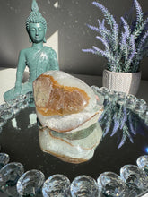 Load image into Gallery viewer, Rare Green and Pink Amethyst Geode, Mined in Brazil 2998
