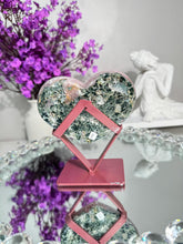 Load image into Gallery viewer, Druzy Pink amethyst heart with amethyst healing crystals 2847
