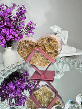 Load image into Gallery viewer, High quality saturated Druzy amethyst and Pink amethyst heart healing crystals 2845
