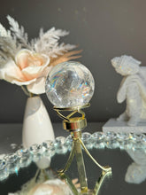 Load image into Gallery viewer, Lemurian quartz sphere with big rainbows 2502 rainbow lemurian
