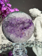 Load image into Gallery viewer, High quality Amethyst sphere amethyst geode 2534 geode sphere
