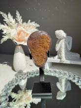 Load image into Gallery viewer, Burnt orange Sugar rainbow Amethyst geode 2978 Healing crystals
