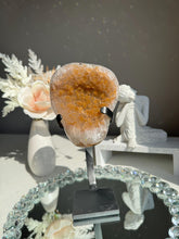 Load image into Gallery viewer, Orange Sugar rainbow Amethyst geode 2977 Healing crystals
