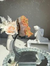 Load image into Gallery viewer, Orange rainbow Amethyst geode 2975 Healing crystals
