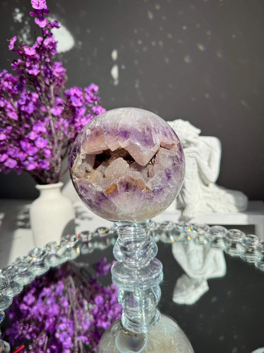 Sugar Amethyst sphere amethyst geode geode sphere no code