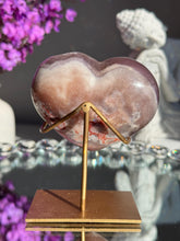 Load image into Gallery viewer, Druzy Pink amethyst heart 3025
