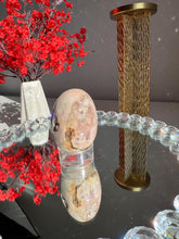 Load image into Gallery viewer, Red bubbly Pink amethyst egg 3025 geode egg
