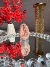 Load image into Gallery viewer, Druzy Pink amethyst egg 3025 geode egg
