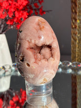 Load image into Gallery viewer, Druzy Pink amethyst egg 3025 geode egg
