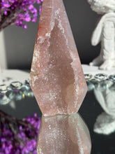 Load image into Gallery viewer, Pink Rainbow amethyst pendulum  healing crystals 2913
