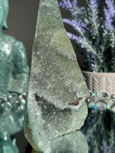 Load image into Gallery viewer, Green Rainbow amethyst pendulum  BROKEN TIP healing crystals 0
