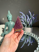 Load image into Gallery viewer, amethyst pendulum  with agate healing crystals 2914
