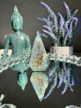 Load image into Gallery viewer, Green Rainbow amethyst pendulum  with agate healing crystals 2914
