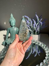 Load image into Gallery viewer, Green Rainbow amethyst pendulum  with agate healing crystals 2914
