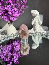 Load image into Gallery viewer, Druzy Pink amethyst egg 3023 geode egg
