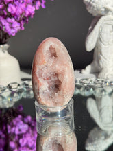 Load image into Gallery viewer, Druzy Pink amethyst egg 3025 geode egg
