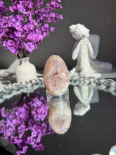 Load image into Gallery viewer, Druzy Pink amethyst egg 3025 geode egg
