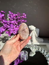 Load image into Gallery viewer, Druzy Pink amethyst egg 3025 geode egg
