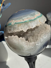 Load image into Gallery viewer, XL Sugar druzy agate Geode sphere druzy sphere no code
