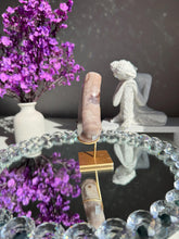 Load image into Gallery viewer, Pink Amethyst Crystal Moon High Quality Druzy Pink Amethyst Moon on Stand Pink Amethyst Geode Home Decor Healing Crystal  3019
