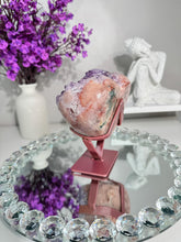 Load image into Gallery viewer, High quality Druzy Pink amethyst heart with amethyst healing crystals 2842
