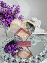 Load image into Gallery viewer, Bubbly Druzy Pink amethyst heart healing crystals 2844
