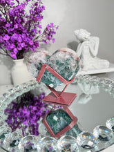 Load image into Gallery viewer, Druzy Pink amethyst heart with amethyst healing crystals 2845 B
