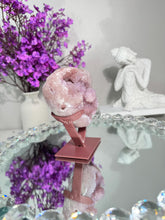 Load image into Gallery viewer, Druzy Pink amethyst heart with amethyst healing crystals 2846
