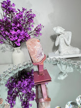 Load image into Gallery viewer, Druzy Pink amethyst heart with amethyst healing crystals 2846
