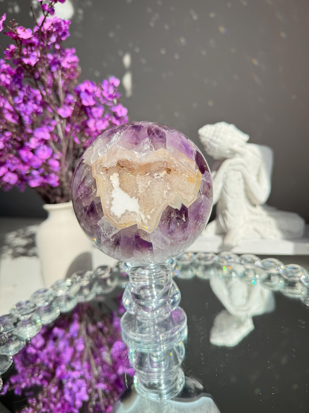 Sugar Amethyst sphere amethyst geode 2533