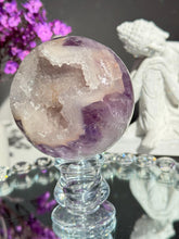 Load image into Gallery viewer, Amethyst sphere amethyst geode 2534 geode sphere
