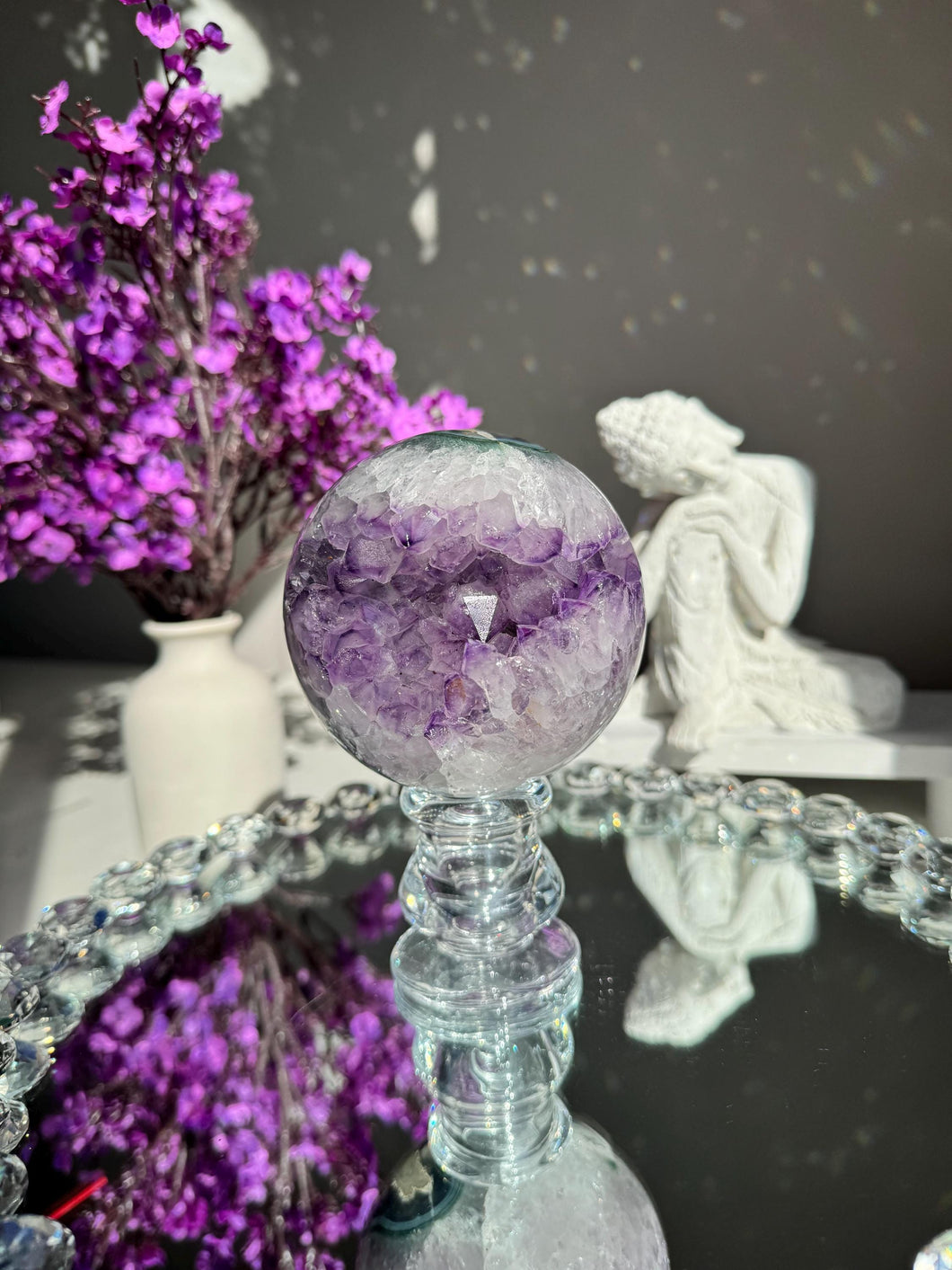 High quality Amethyst sphere amethyst geode 2534 geode sphere