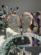 Load image into Gallery viewer, Black amethyst wings with orange jasper angel wing crystal wings 2046
