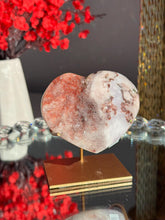 Load image into Gallery viewer, Red Druzy Pink amethyst heart 3025
