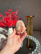 Load image into Gallery viewer, Red bubbly Pink amethyst egg 3025 geode egg
