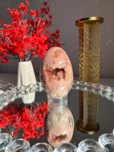 Load image into Gallery viewer, Druzy Pink amethyst egg 3025 geode egg
