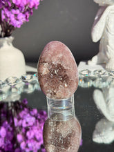 Load image into Gallery viewer, Druzy Pink amethyst egg 3023 geode egg
