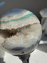 Load image into Gallery viewer, XL Sugar druzy agate Geode sphere druzy sphere no code
