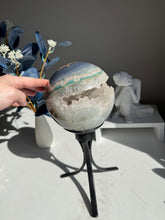 Load image into Gallery viewer, XL Sugar druzy agate Geode sphere druzy sphere no code
